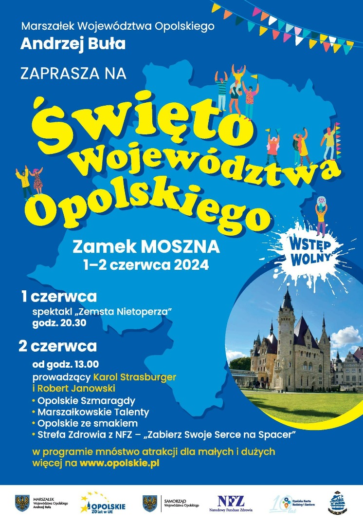 Święto Województwa Opolskiego – zapraszamy do Mosznej!