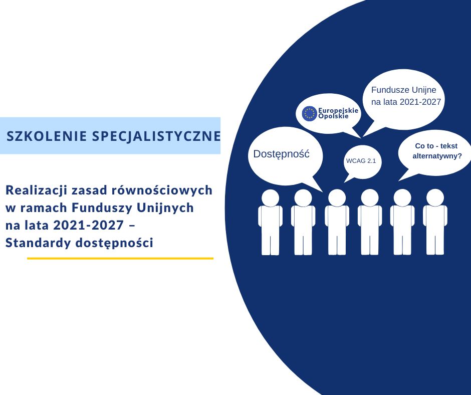 Szkolenie specjalistyczne – Realizacja zasad równościowych w ramach FEO 2021-2027