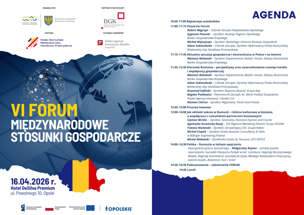 Agenda VI Forum Międzynarodowe Stosunki Gospodarcze