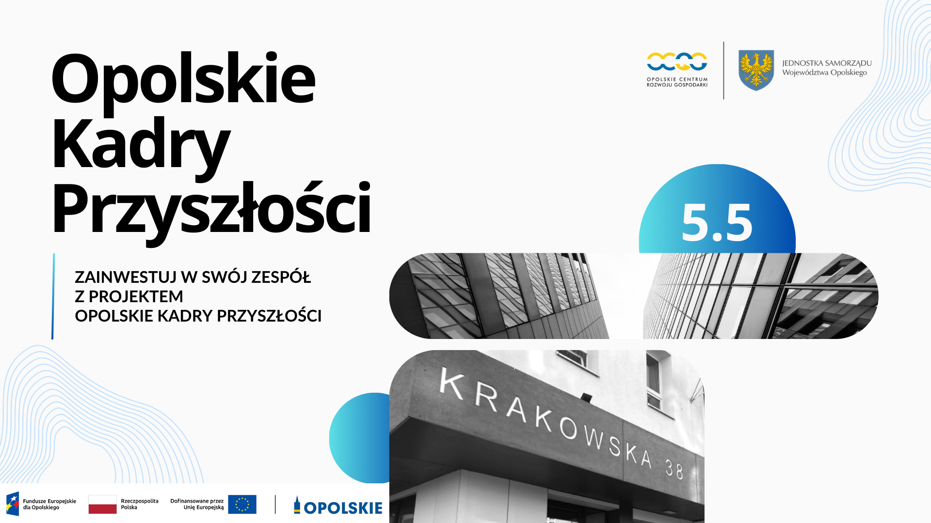 Baner I naboru do Działania 5.5. Opolskie Kadry Przyszłości