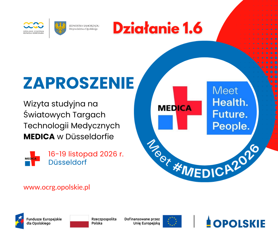 Baner promujący nabór do projektu 1.6 Internacjonalizacja i promocja gospodarcza MŚP 2